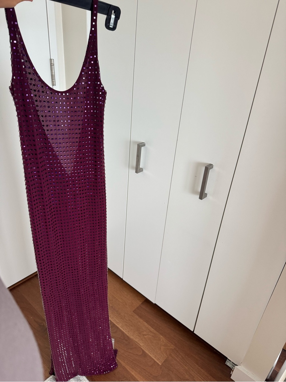 Meshki Plum Sequin Maxi Dress - Picture 2 of 5